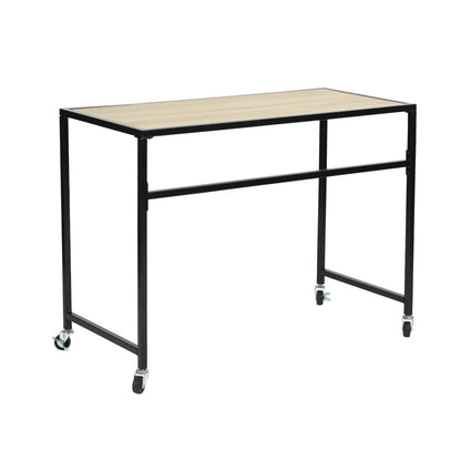 Wooden Top Console Table, with Lockable Wheels