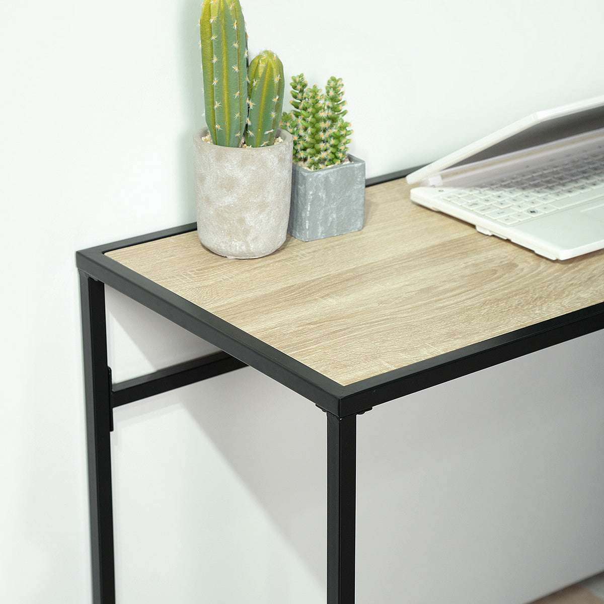 Wooden Top Console Table, with Lockable Wheels