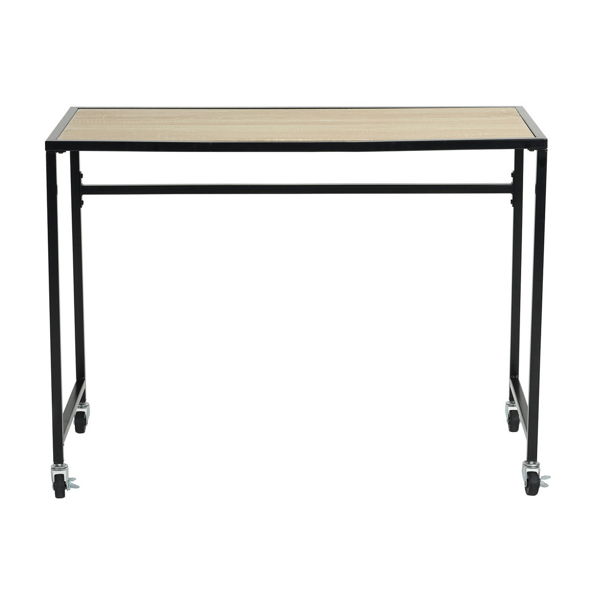 Wooden Top Console Table, with Lockable Wheels