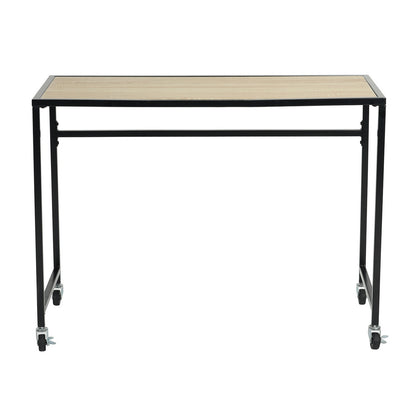 Wooden Top Console Table, with Lockable Wheels