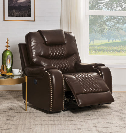 Braylon Recliner (Motion), Brown PU 55417