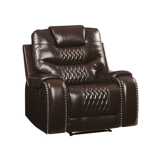 Braylon Recliner (Motion), Brown PU 55417