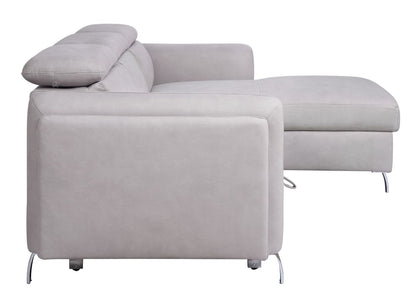 Reyes Sectional Sofa w/Sleeper, Beige Nubuck 56040