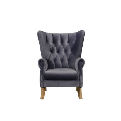 Adonis Accent Chair, Gray Velvet 59517