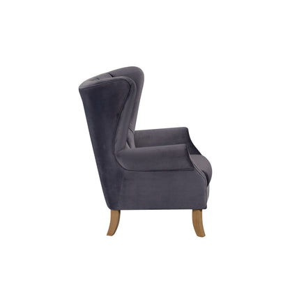 Adonis Accent Chair, Gray Velvet 59517