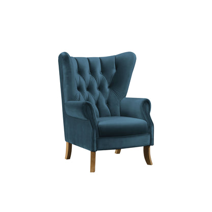 Adonis Accent Chair, Azure Blue Velvet 59518