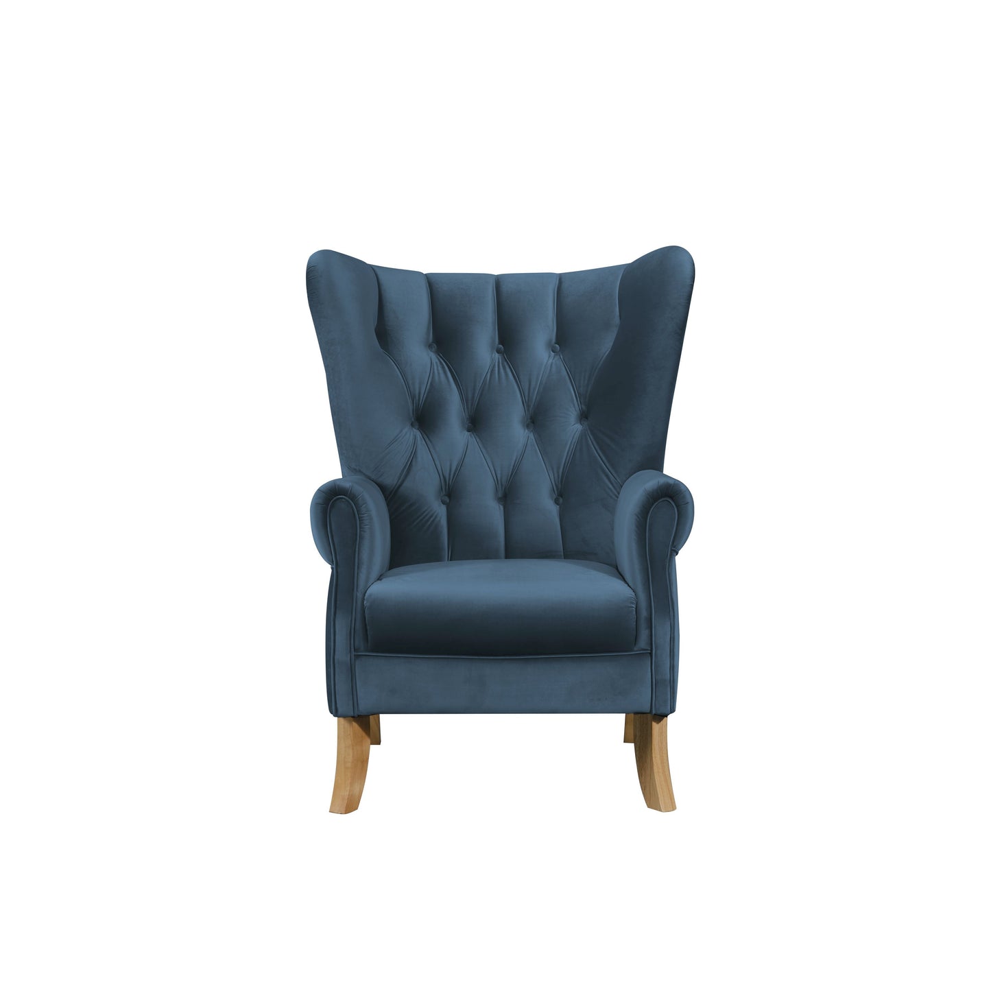 Adonis Accent Chair, Azure Blue Velvet 59518