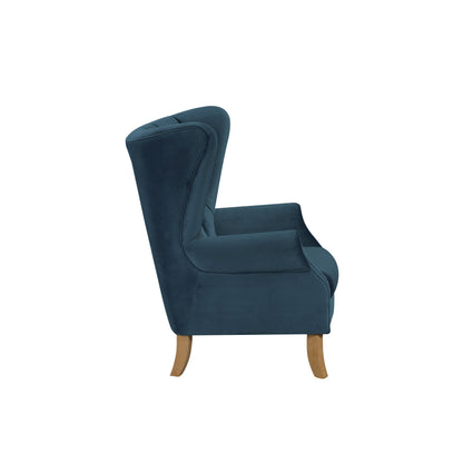 Adonis Accent Chair, Azure Blue Velvet 59518