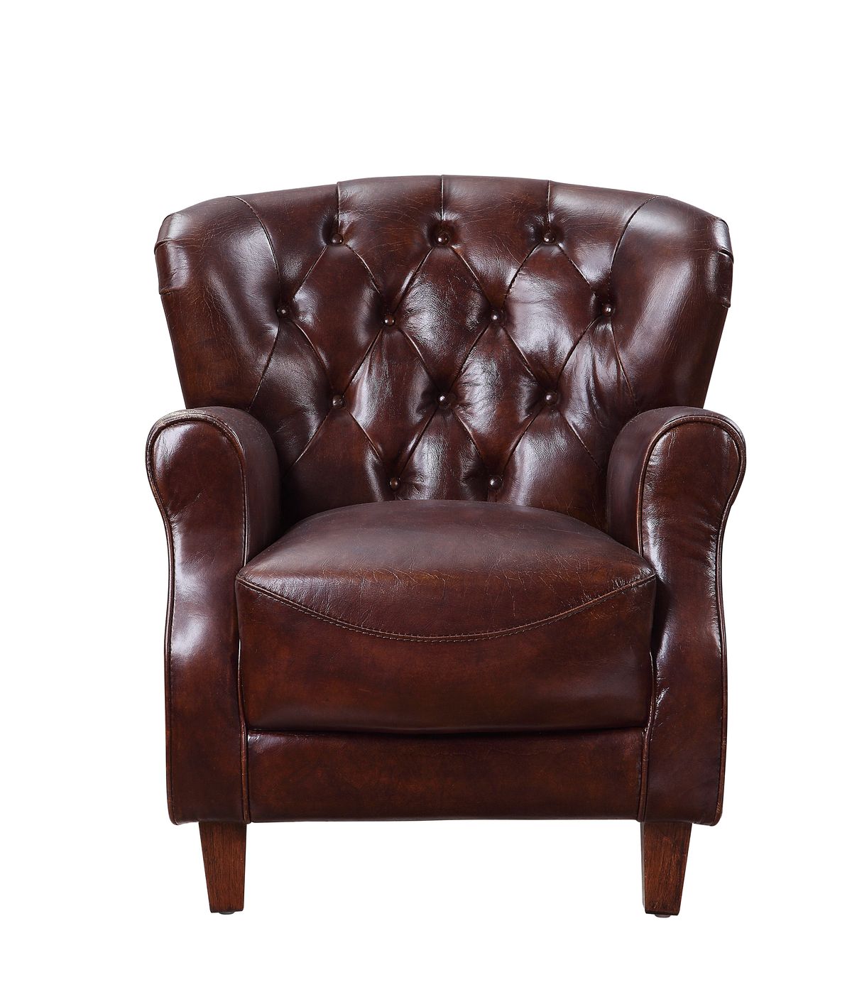 Brancaster Accent Chair, Vintage Brown & Aluminum 59830