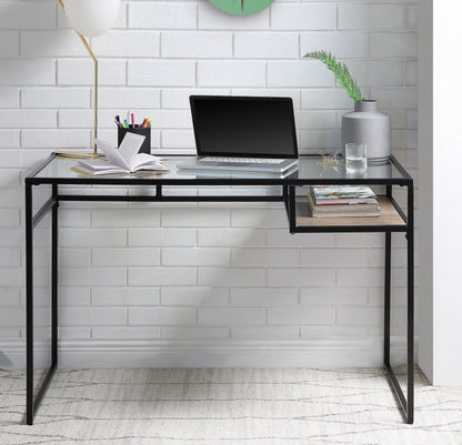 Yasin Desk, Black & Glass 92580