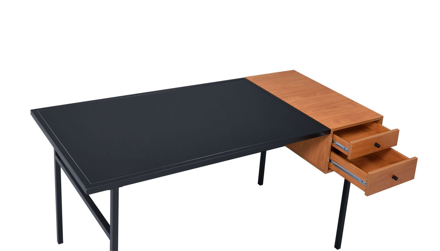 Oaken Desk, Honey Oak & Black 92675