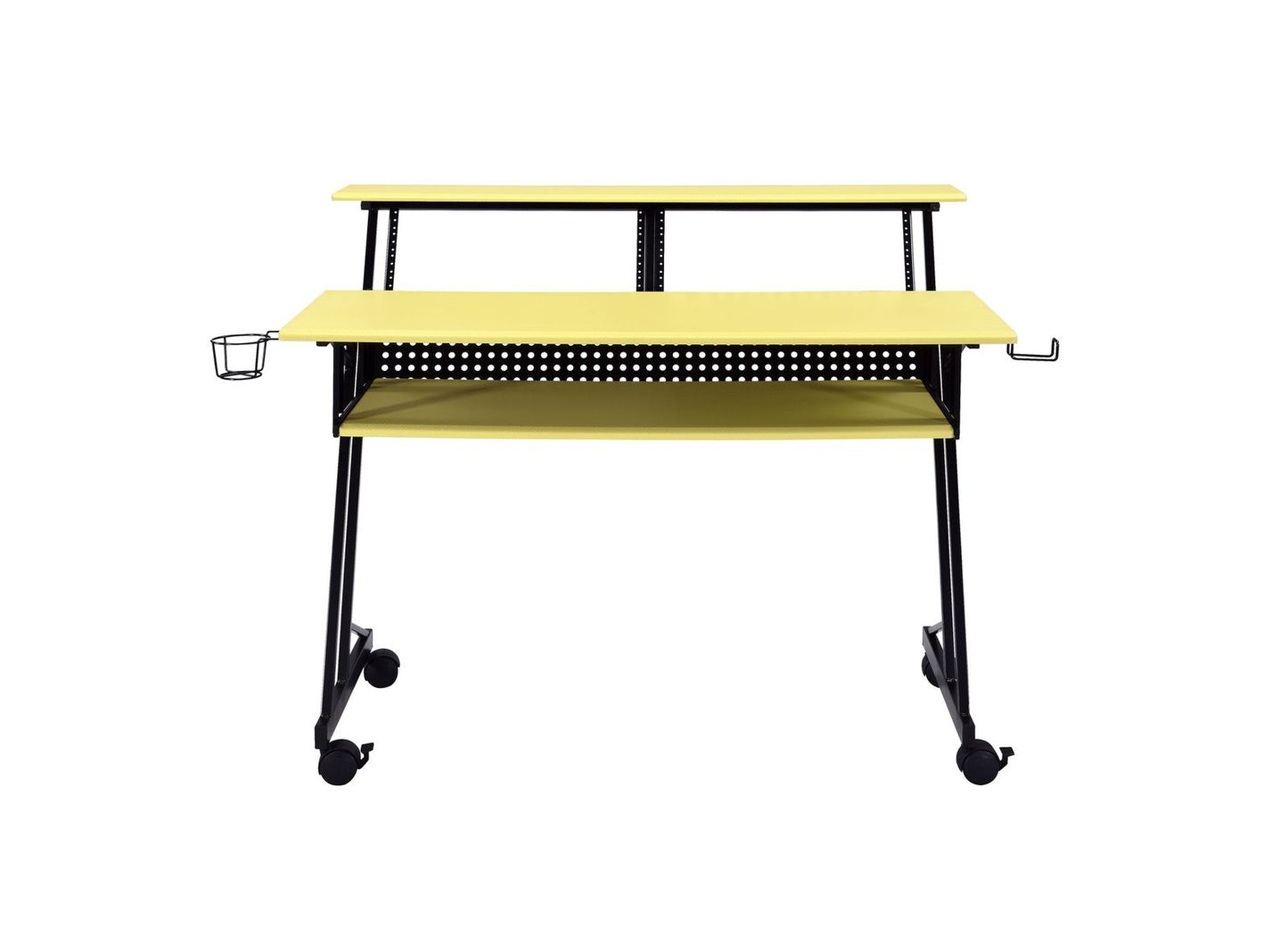 Suitor Computer Desk, Yellow & Black 92904