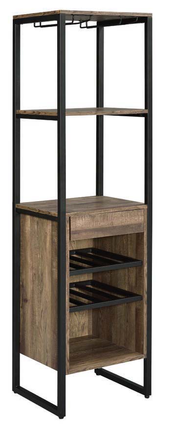 Narik Wine Rack, Weathered Oak 97800