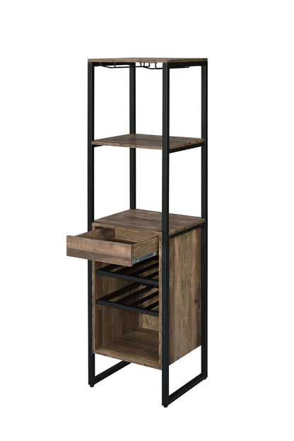 Narik Wine Rack, Weathered Oak 97800