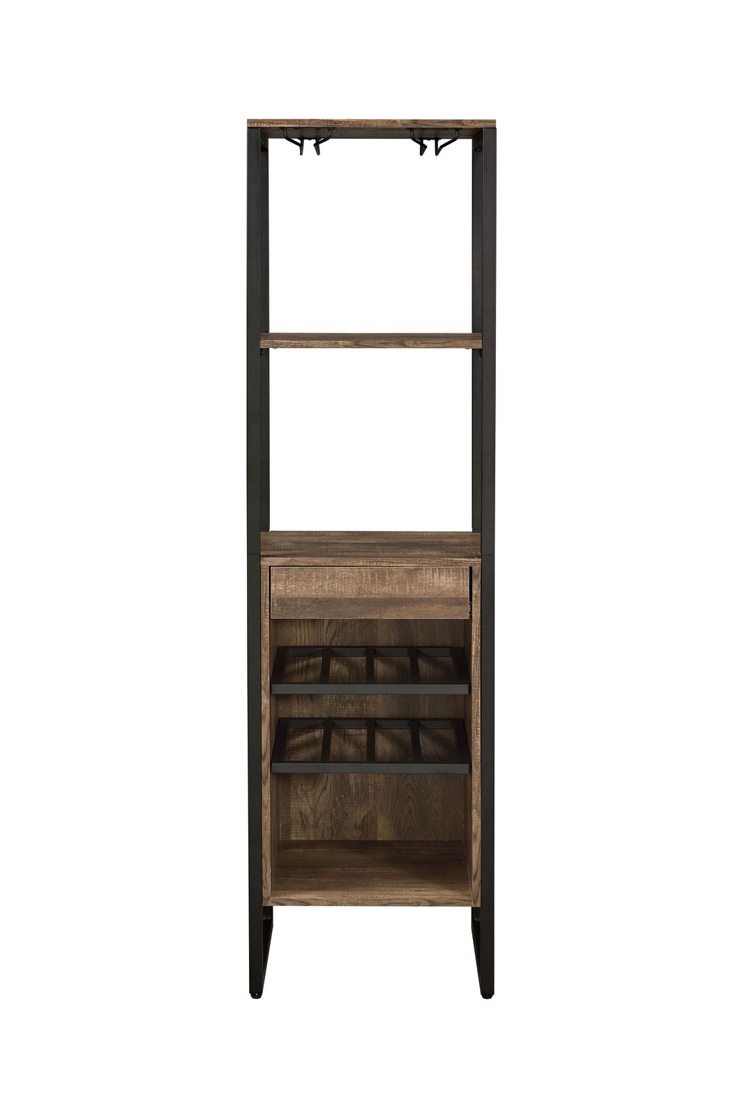 Narik Wine Rack, Weathered Oak 97800