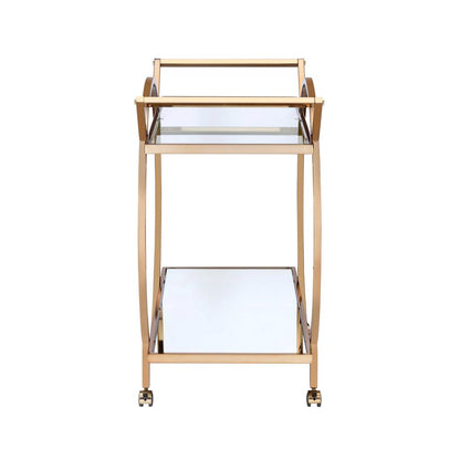 Traverse Serving Cart, Champagne & Mirrored 98295