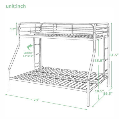 Twin Over Full Metal Bunk Bed